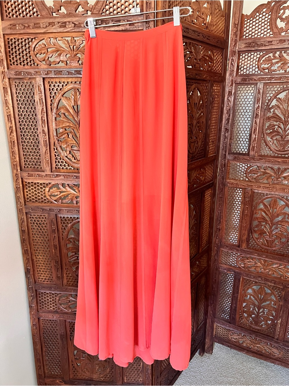 hinge Coral Maxi Skirt